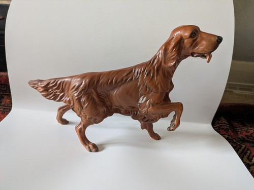 Beswick matt red setter dog - red,