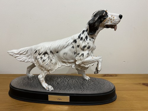 Large setter dog figurine by - setter,,
