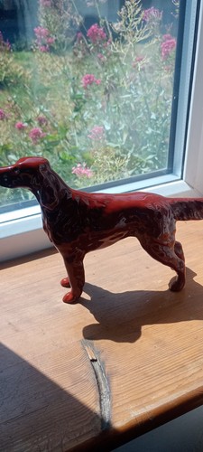 Beswick ceramic red setter dog - red,